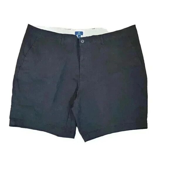 George Men's Black Soot Cotton/Spandex Flat Front Above the Knee Shorts NEW - Picture 6 of 11